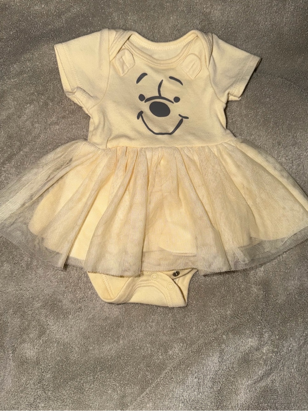 Disney Yellow Tutu Bodysuit with Bear Face